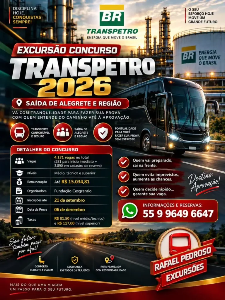 Concurso Transpetro 2026 — Porto Alegre